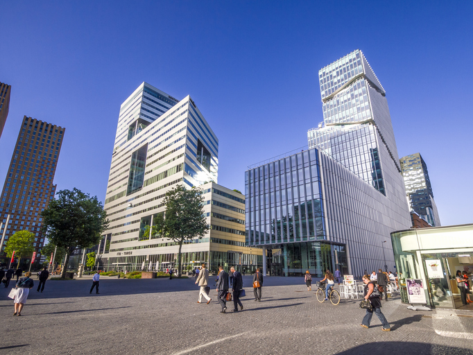 Business district of Amsterdam