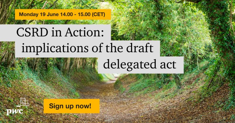 Webcast ‘CSRD in Action: implications of the draft delegated act’