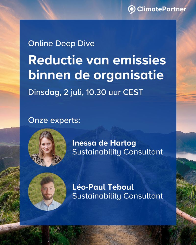 Online Deep Dive 'Reductie van emissies binnen de organisatie'