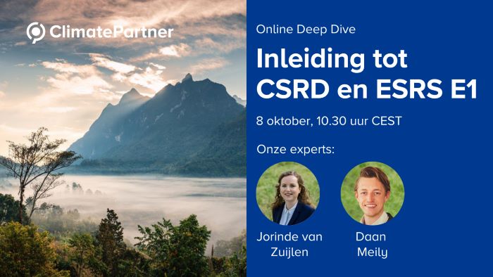 Online Deep Dive 'Inleiding tot CSRD en ESRS E1'