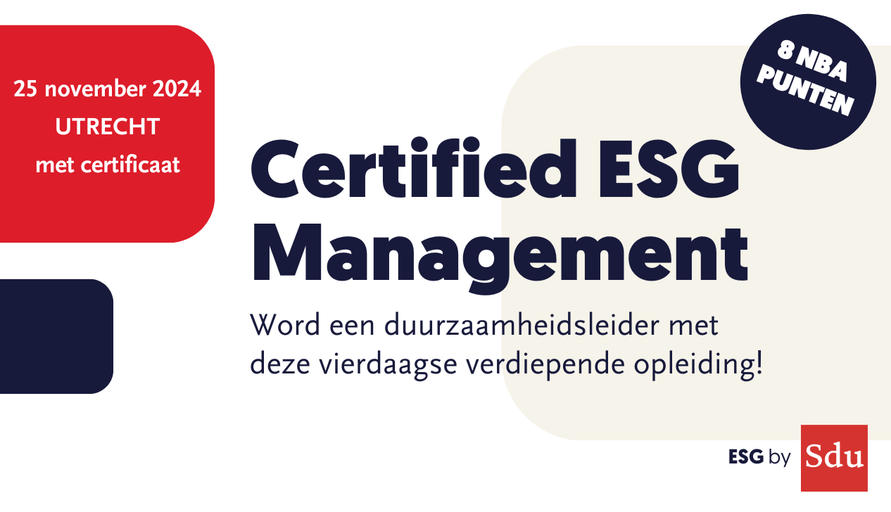 Start Certified ESG Management opleiding