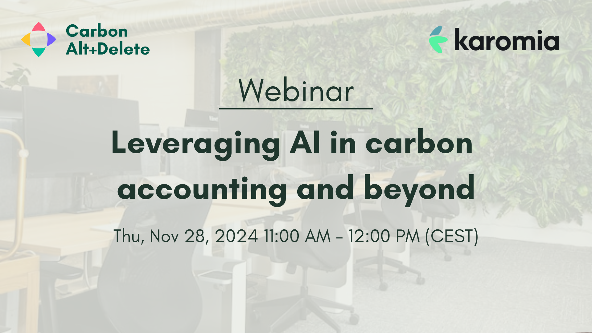 Webinar 'Leveraging AI in carbon accounting and beyond'