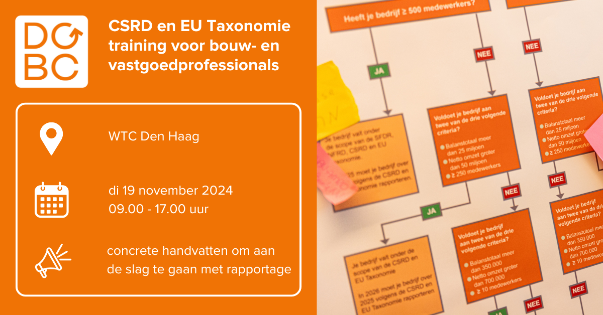 CSRD en EU Taxonomie training voor bouw- en vastgoedprofessionals