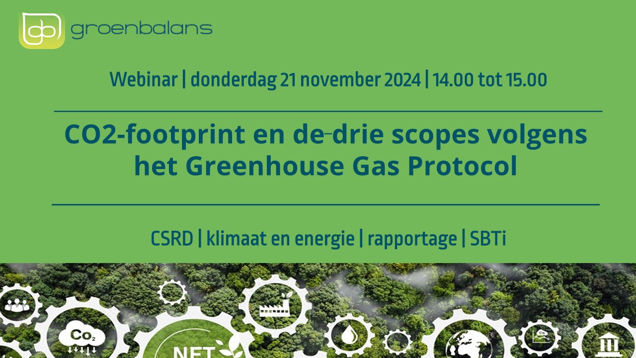 Webinar 'CO2-footprinting – Inzicht is de eerste stap op weg naar net zero'