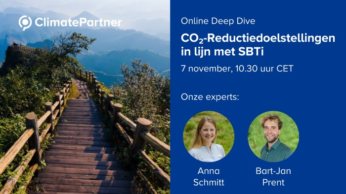 Online Deep Dive 'CO₂-Reductiedoelstellingen in lijn met SBTi'