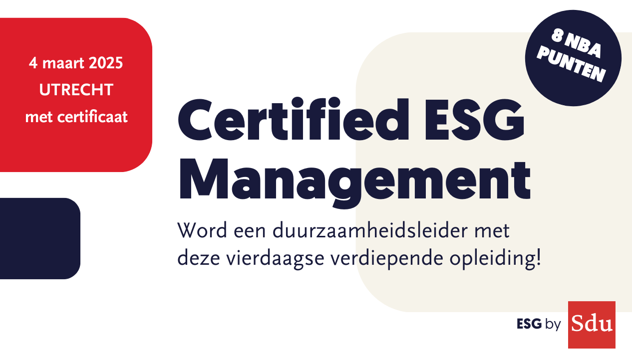 Start Certified ESG Management training