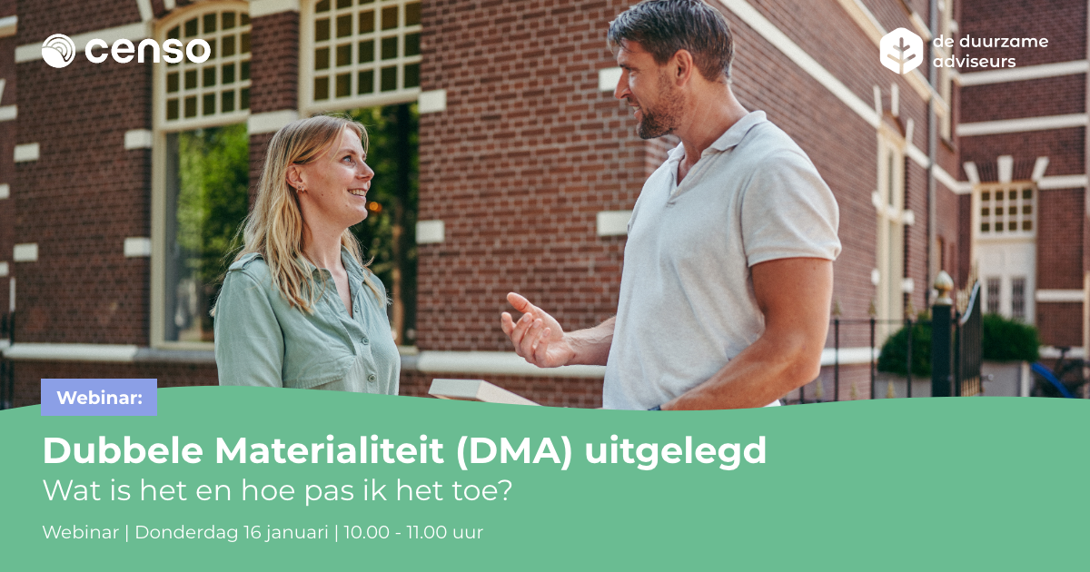 Webinar 'Dubbele Materialiteit (DMA) Uitgelegd: Wat is het en hoe pas ik het toe?'