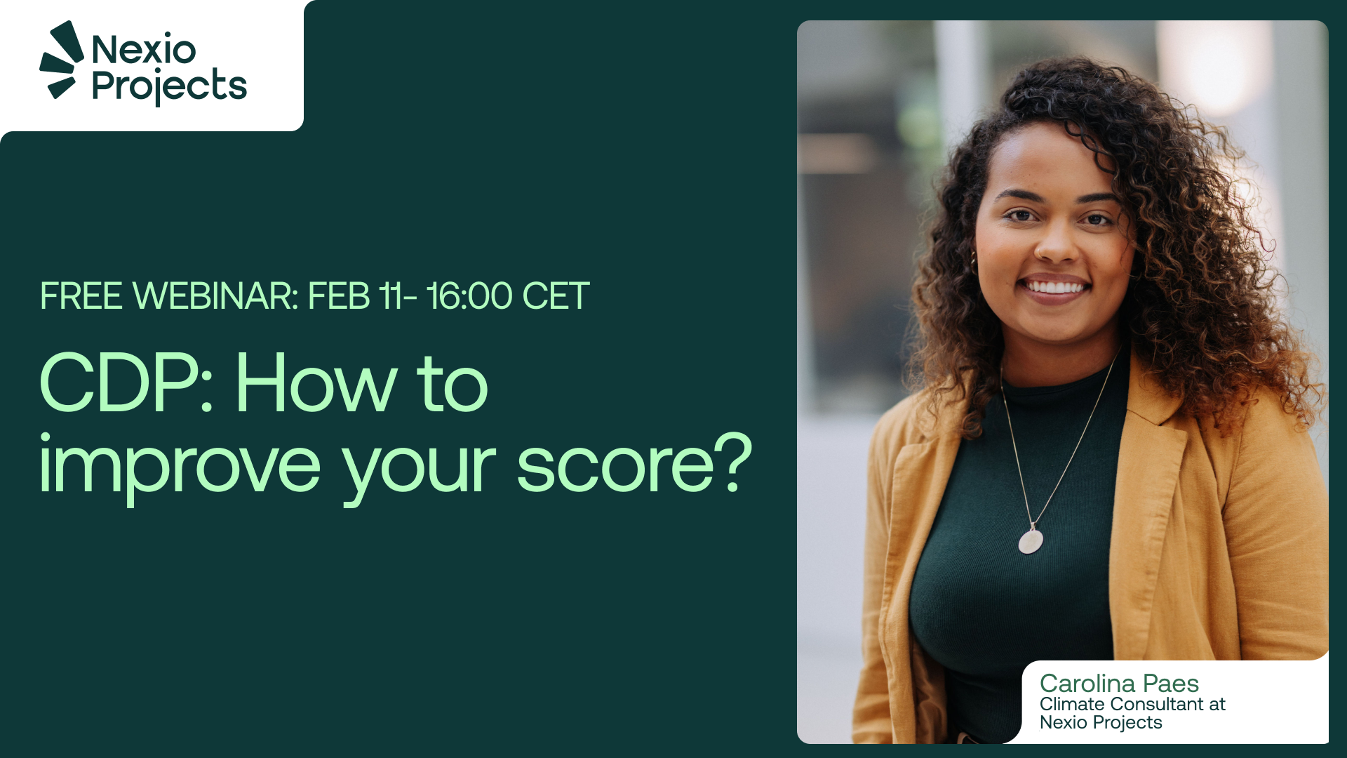 Webinar 'CDP: How to improve my score'