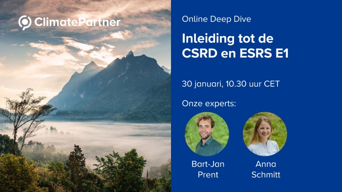 Online Deep Dive ‘Inleiding tot de CSRD en ESRS E1’