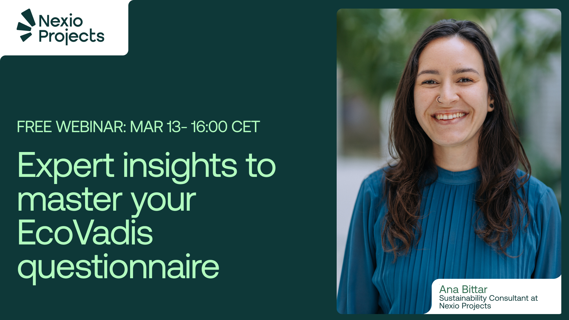 Webinar 'Expert insights to master your EcoVadis questionnaire'